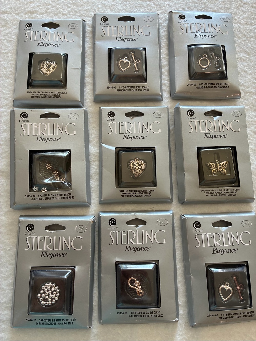 Sterling Silver Elegance Charms and Findings
